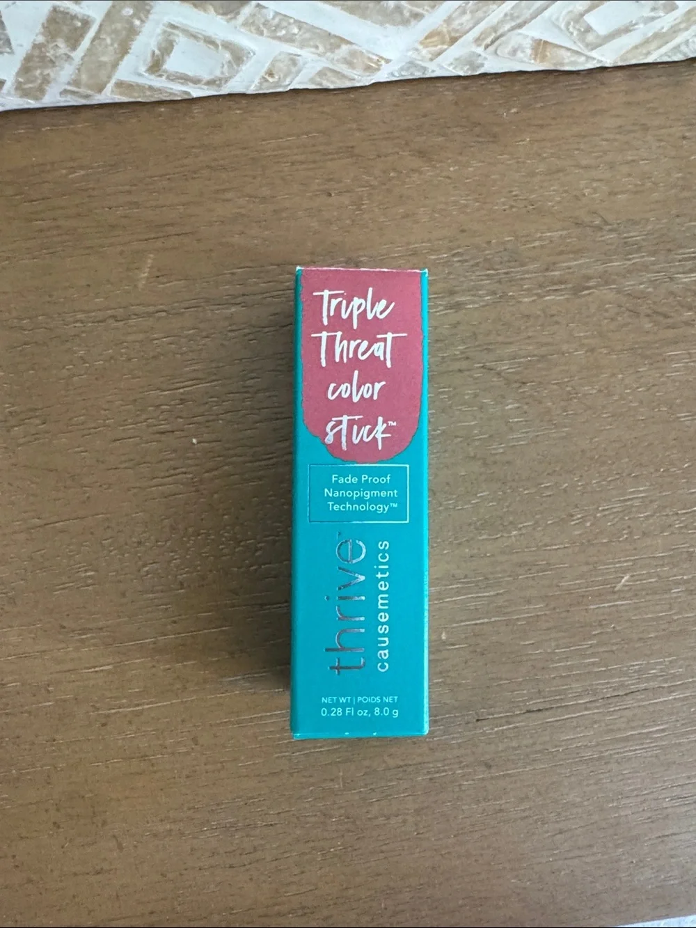 thrive causemetics Color Stick Packaging - Teal with Coral Accent